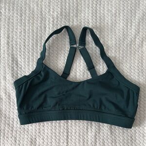 PARAGON Dark Teal Green Strappy Sports Bra
